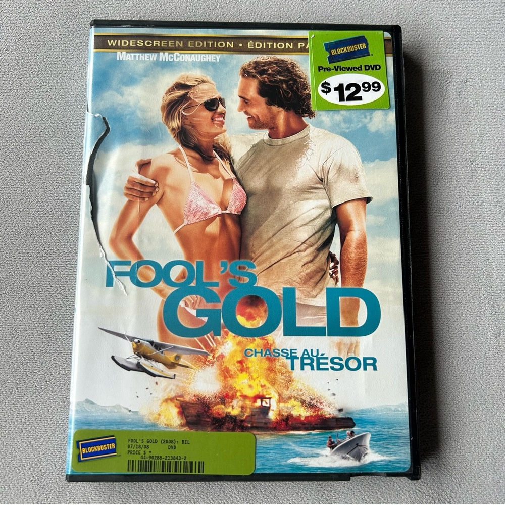 3 for $15 ~ Fool’s Gold ~ Matthew McConaughey Kate Hudson Kevin Hart ~ DVD